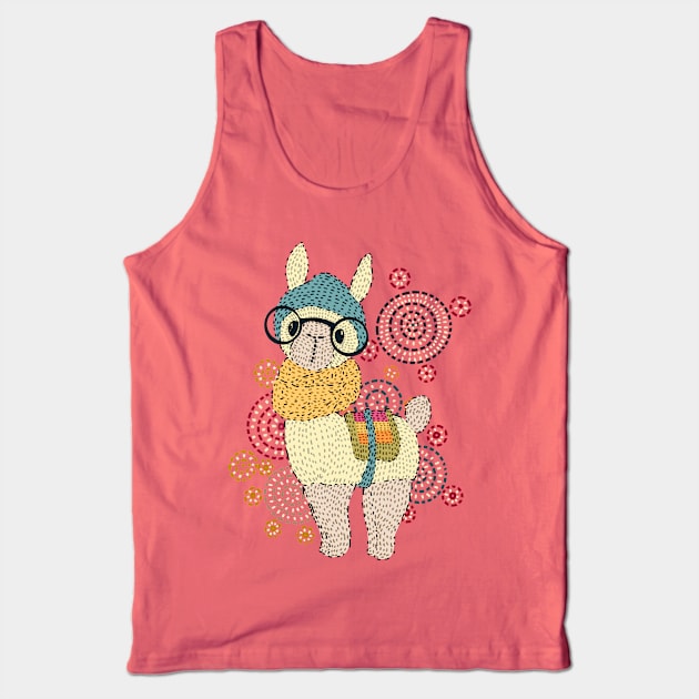 Cute dotted llama Tank Top by Mimie20